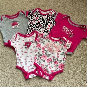 Betsey Johnson 6 Month Onesies - 5 pack